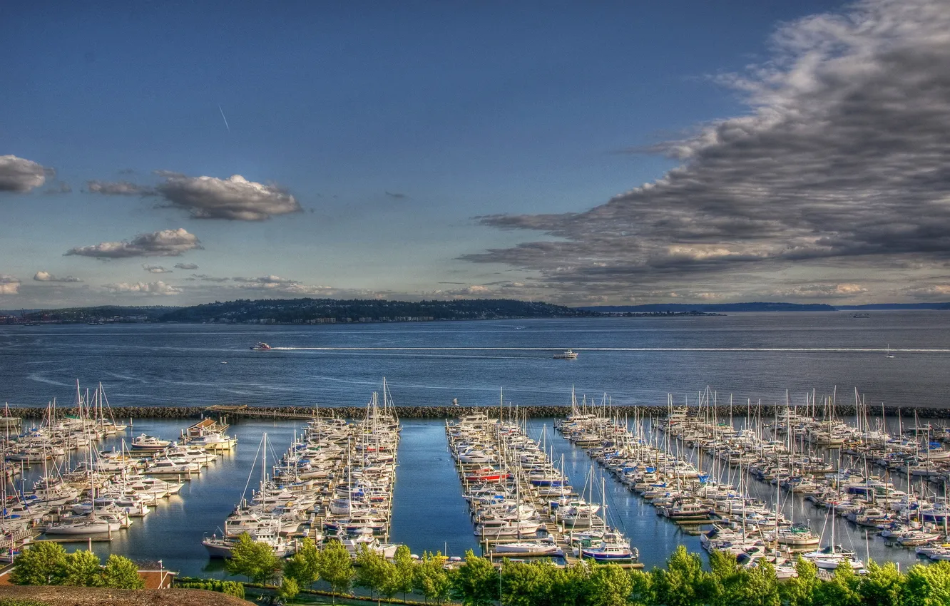 Фото обои небо, фото, яхта, США, парусные