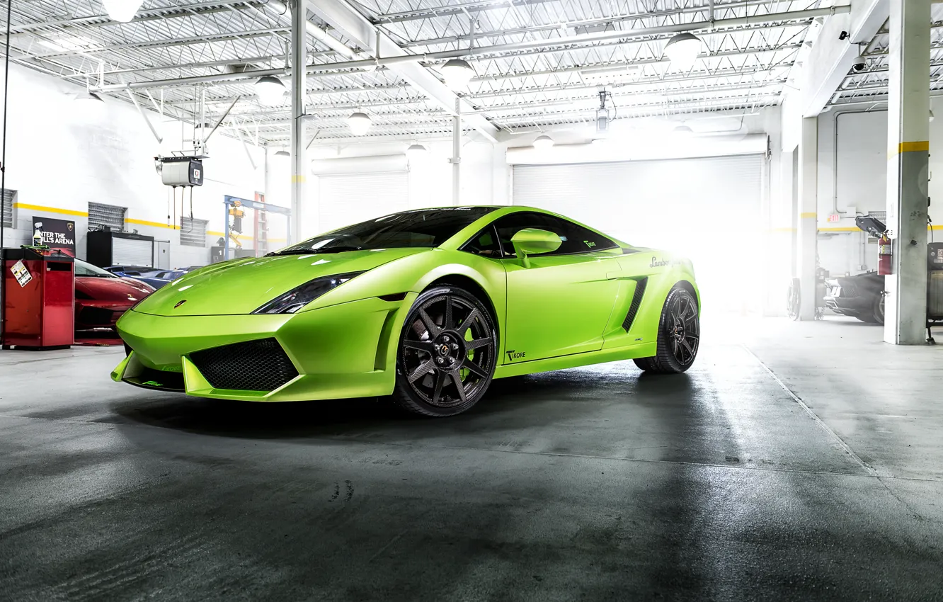 Фото обои Lamborghini, Gallardo, Green
