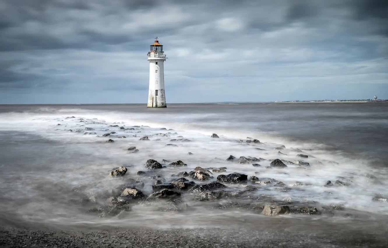 Фото обои England, Lighthouse, New Brighton