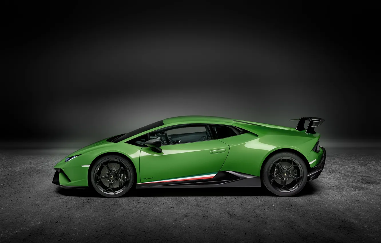 Фото обои Lamborghini, суперкар, вид сбоку, Performante, Huracan