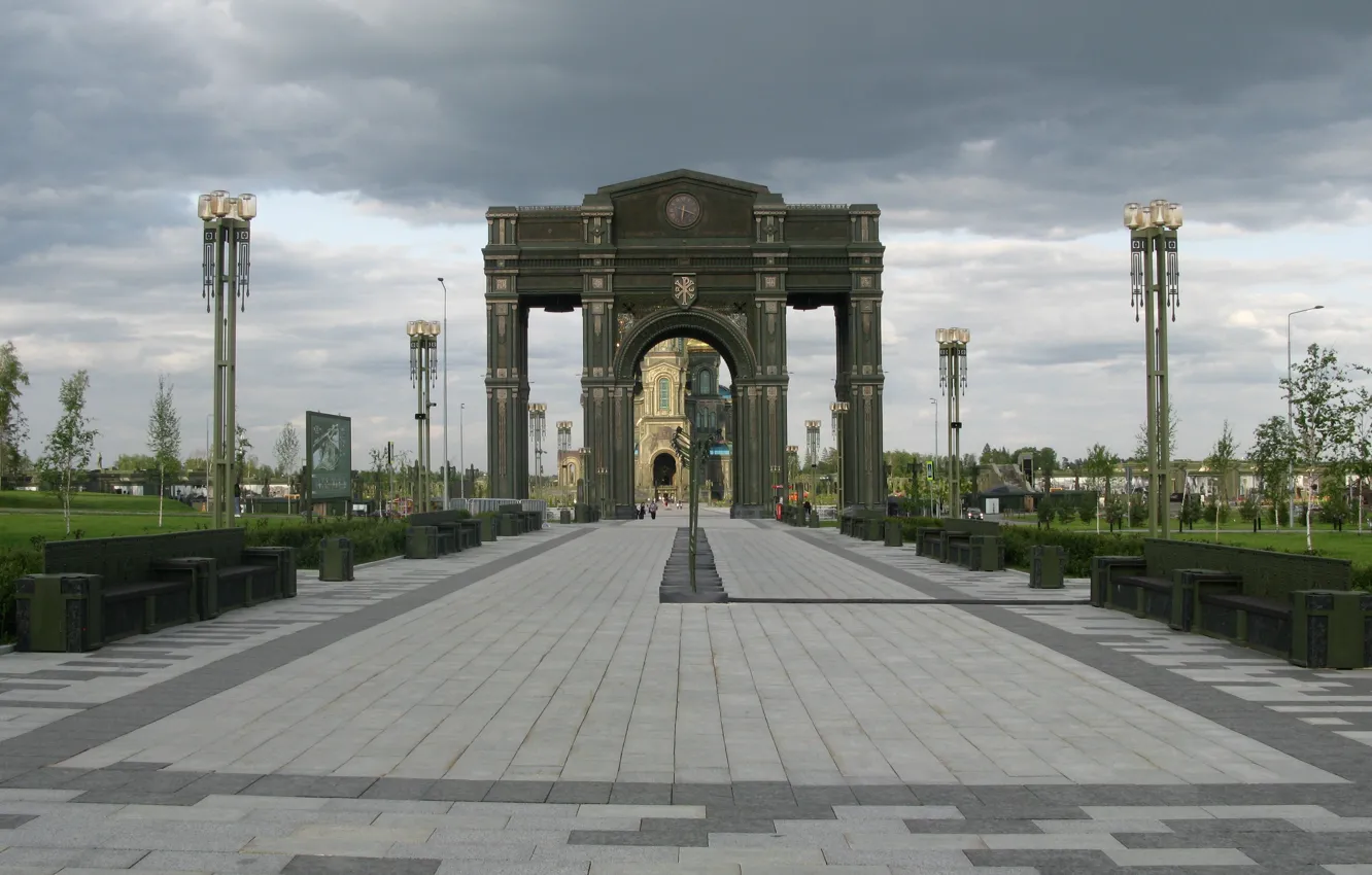 Фото обои памятник, Москва, парк патриот