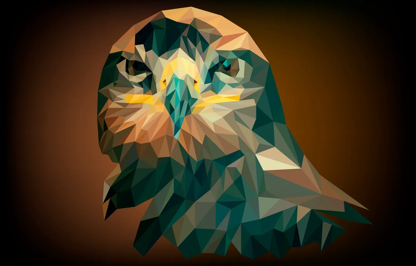 Фото обои bird, owl, abstact
