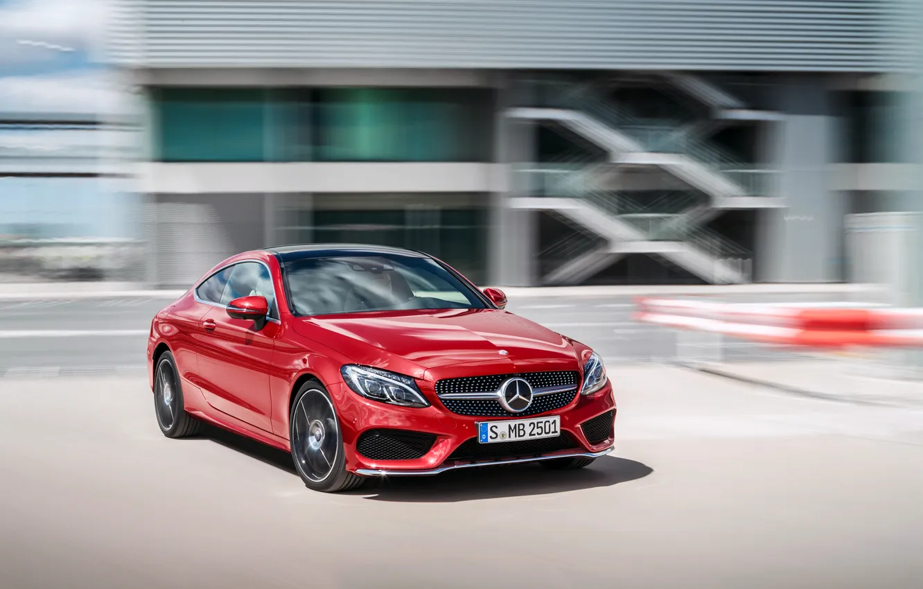 Фото обои Mercedes-Benz, мерседес, AMG, Coupe, C-class, 4MATIC, 2015, C205