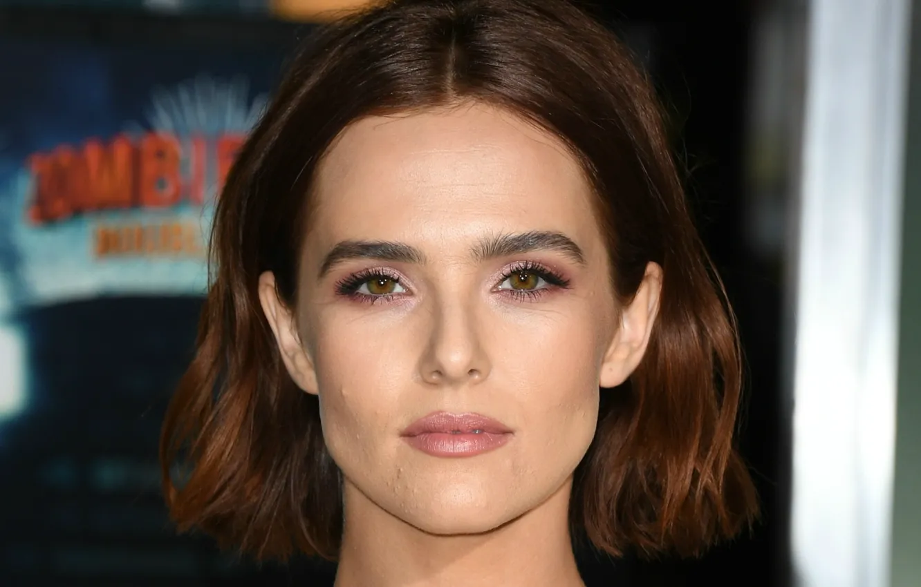 Фото обои взгляд, лицо, поза, портрет, макияж, актриса, Zoey Deutch, Зои Дойч