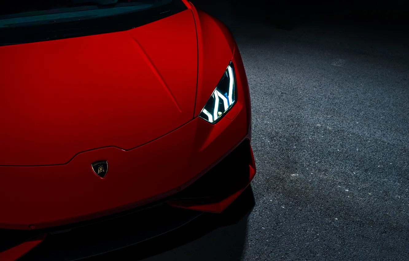 Фото обои Lamborghini, Red, V10, Supercar, Exotic, Huracan, Ligth, LP640-4