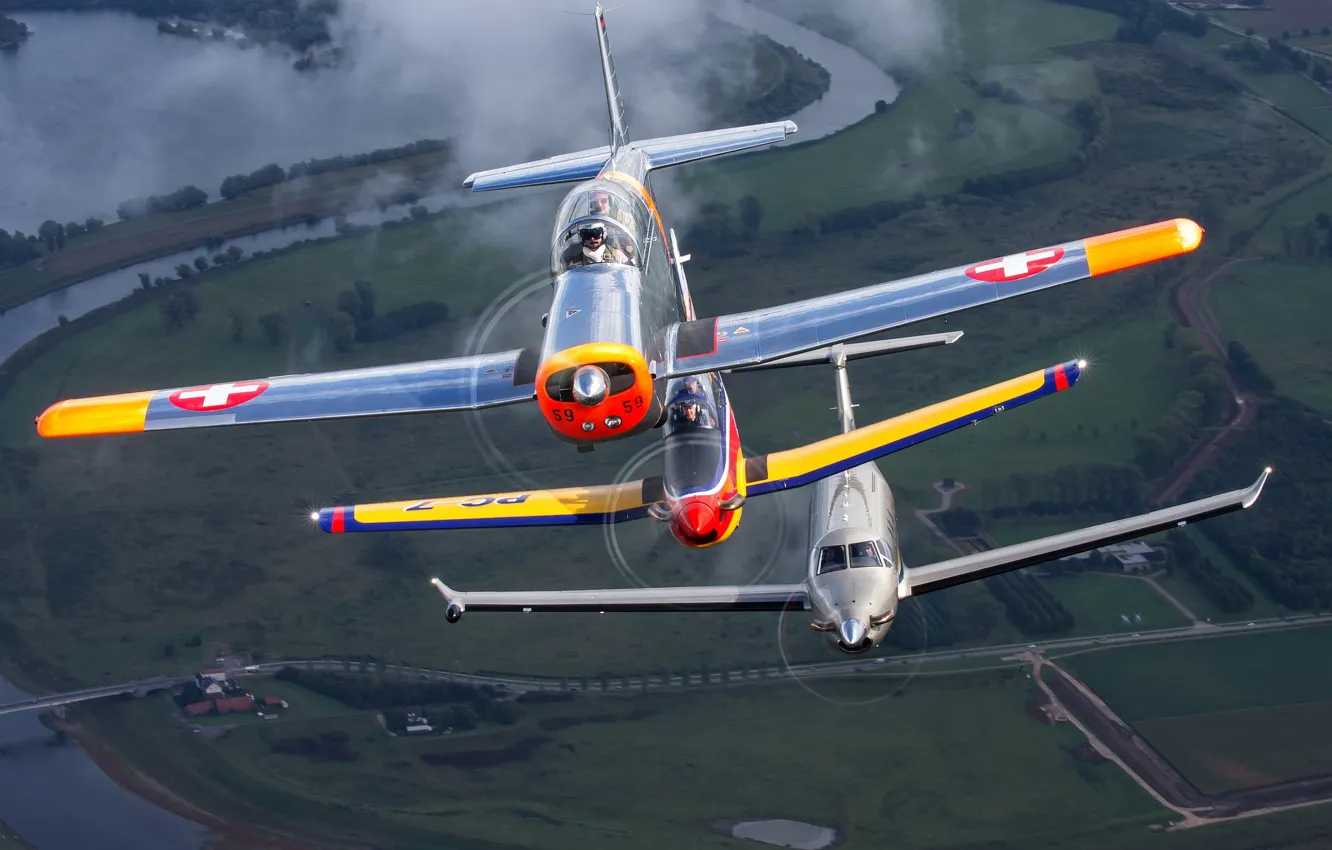 Фото обои самолёт, одномоторный, турбовинтовой, Pilatus