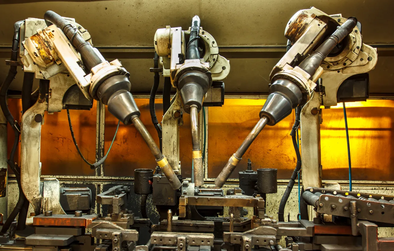 Фото обои technology, cables, Robotic welder