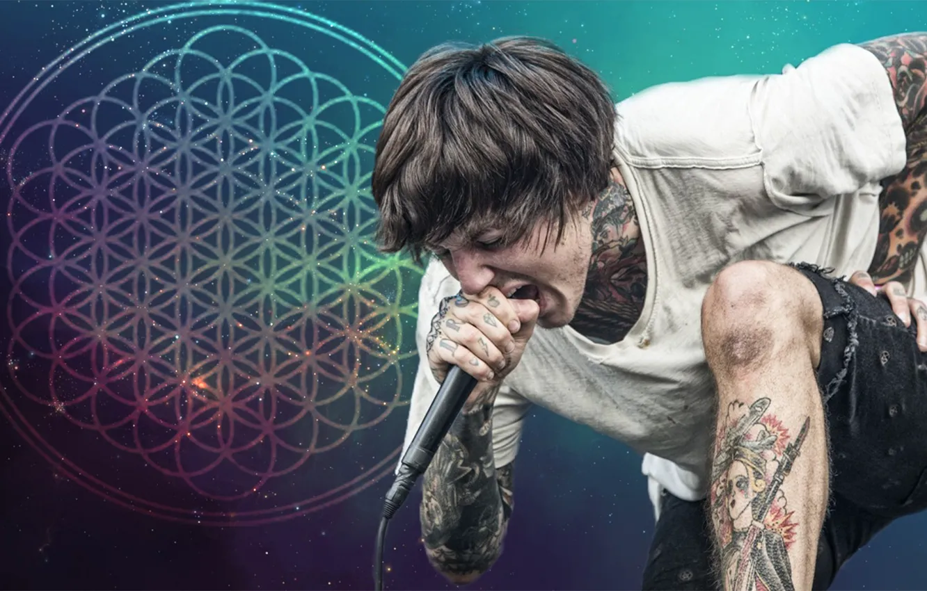 Фото обои космос, space, Oliver Sykes, Bring me the Horizon