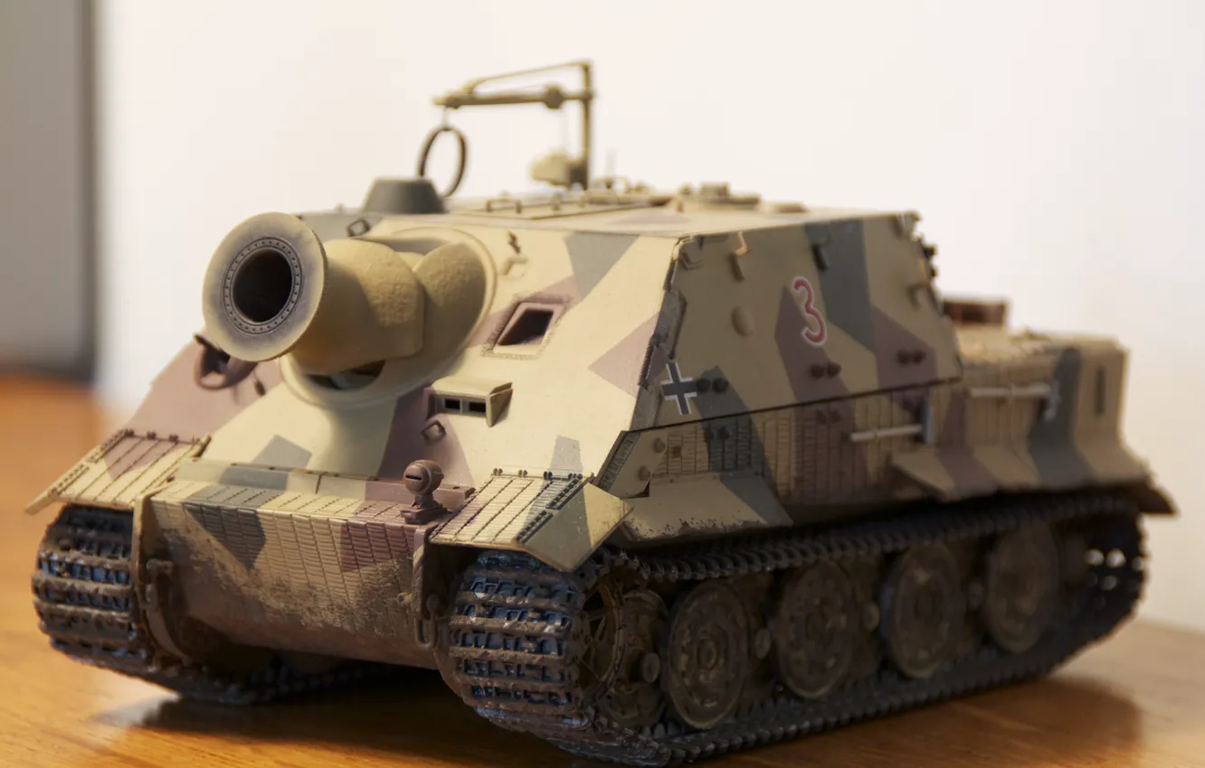 Фото обои игрушка, установка, самоходная, артиллерийская, САУ, моделька, Штурмпанцер VI, Штурмтигр