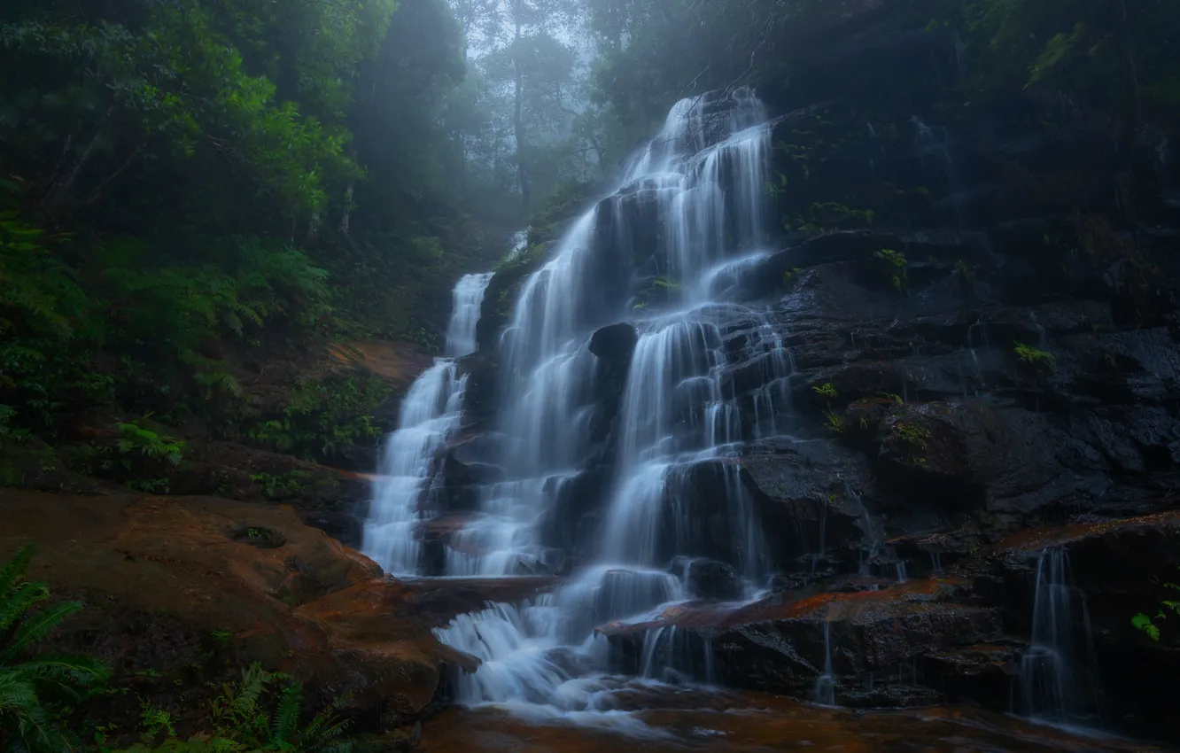 Фото обои водопад, waterfall, Benjamin Maze