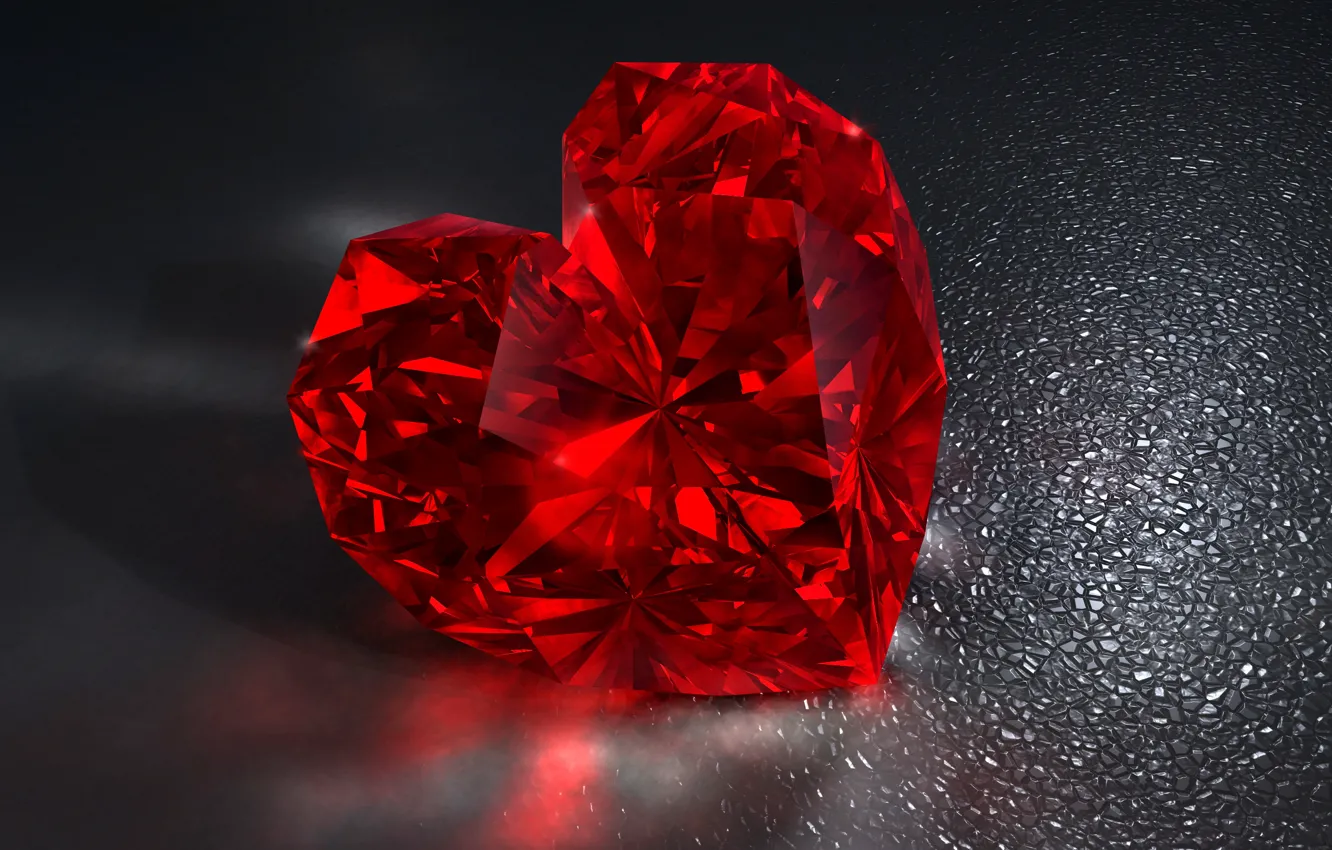 Фото обои сердце, red, бриллиант, heart, diamond, brilliant, jem