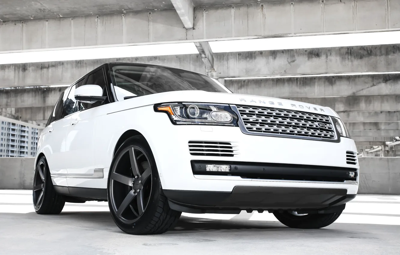 Фото обои wheels, Range Rover, black, with, Vossen, roof, gloss, lowered