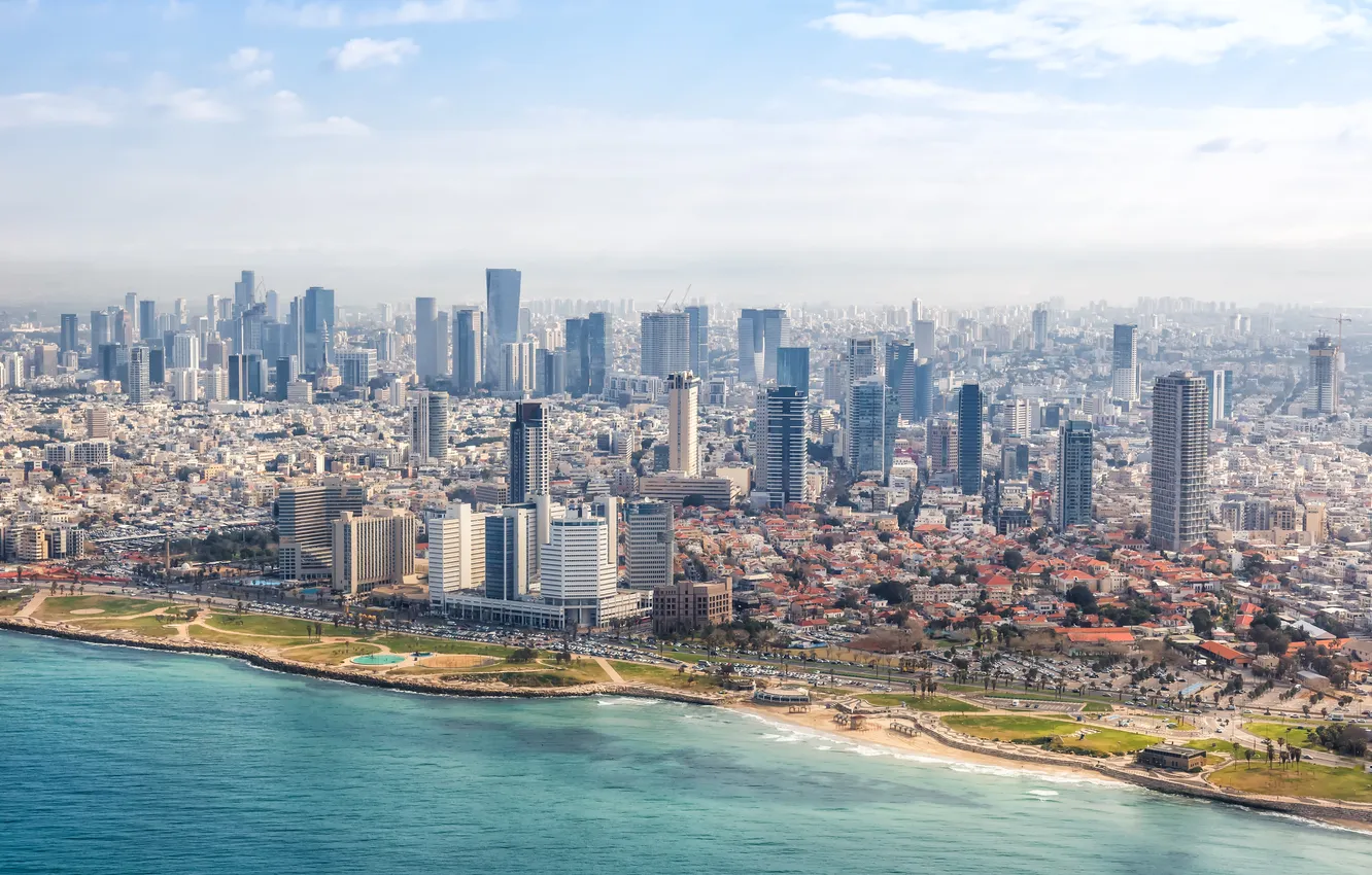 Фото обои town, skyscrapers, travel, travelling, tel, tel aviv, tel aviv-jaffa, yafo