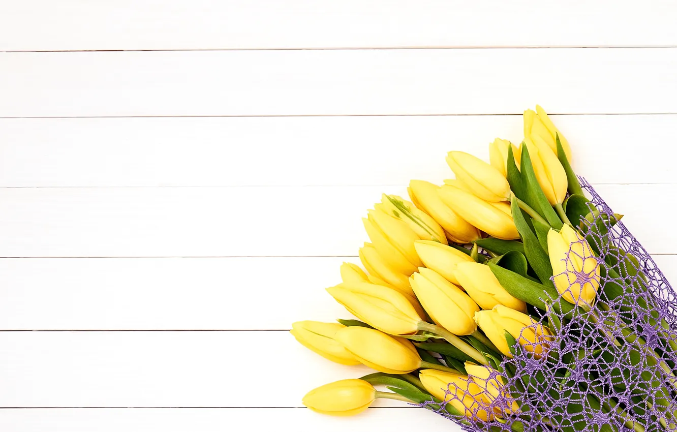 Фото обои цветы, букет, желтые, тюльпаны, fresh, yellow, flowers, tulips