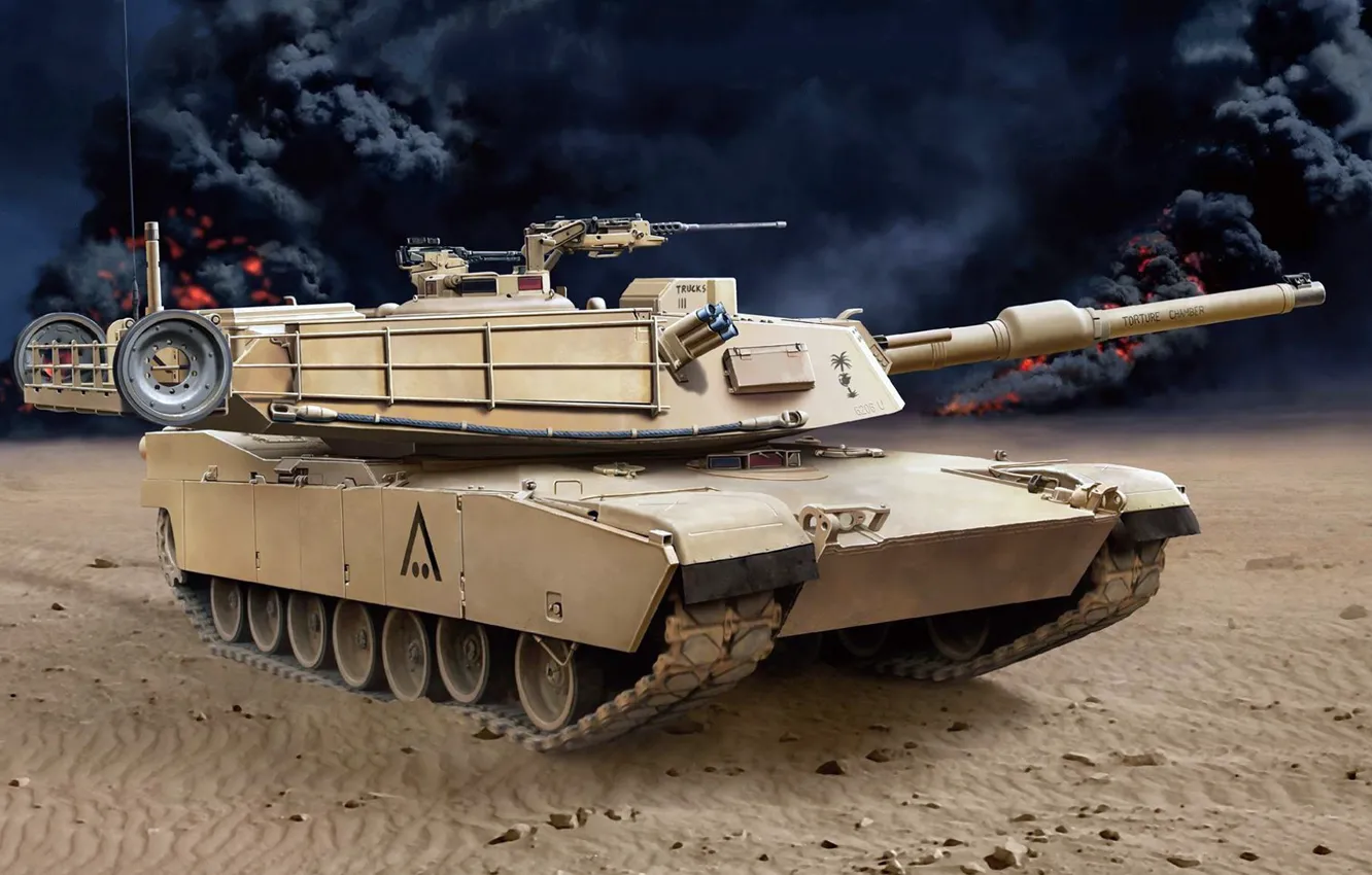 Фото обои Abrams, Абрамс, основной боевой танк США