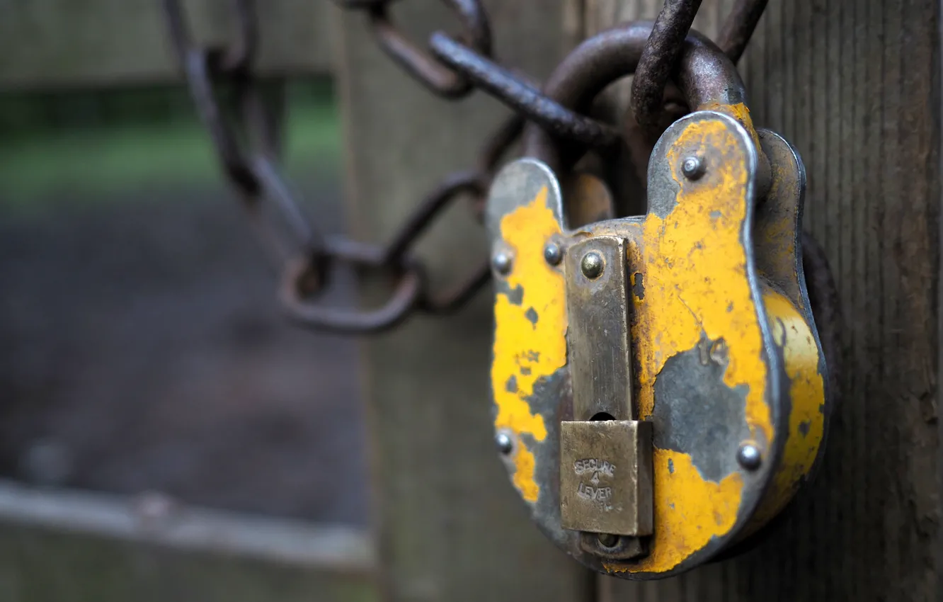 Фото обои metal, steel, chain, padlock