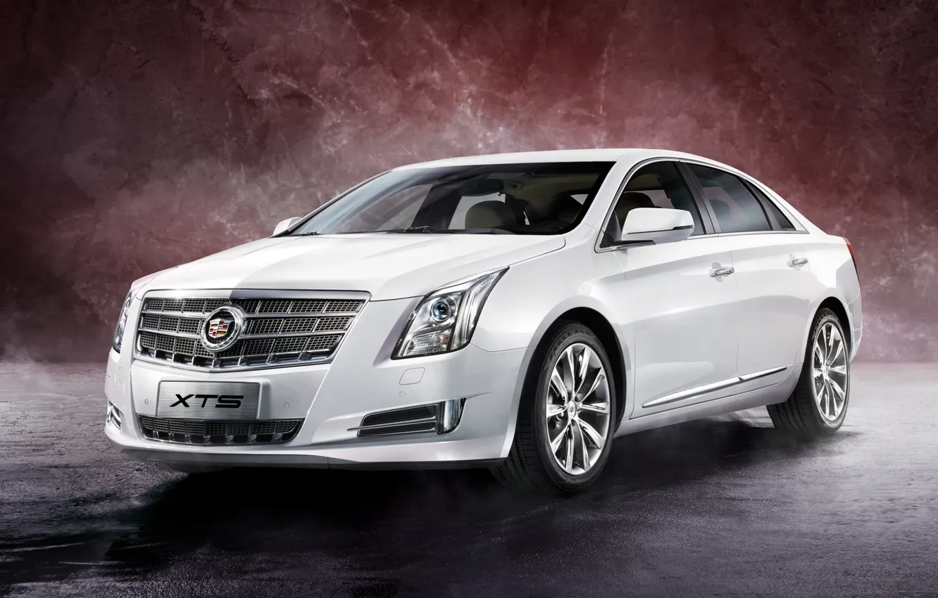 Фото обои белый, Cadillac, Кадилак, предок, XTS