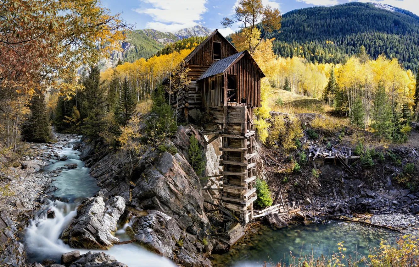 Фото обои United States, Colorado, Crystal Mill