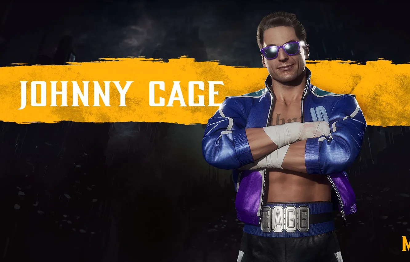 Фото обои Игра, Боец, Арт, Смертельная Битва, Mortal Kombat, Персонаж, Johnny Cage, MK11