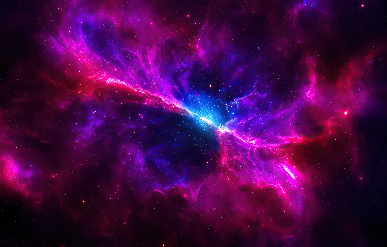 Фото обои space, night, background, realistic, starry