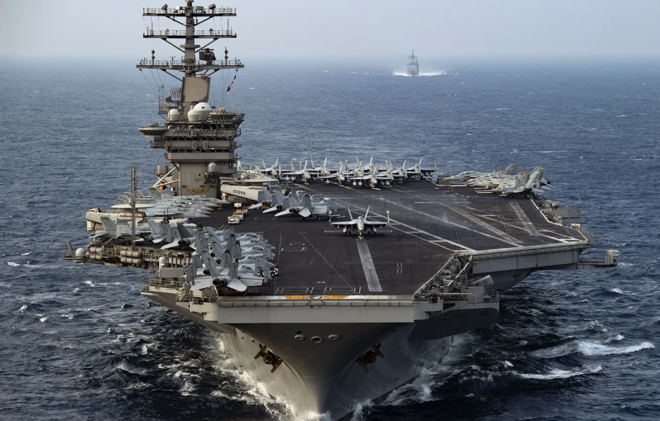 Фото обои aircraft carrier, USS Nimitz, CVN 68