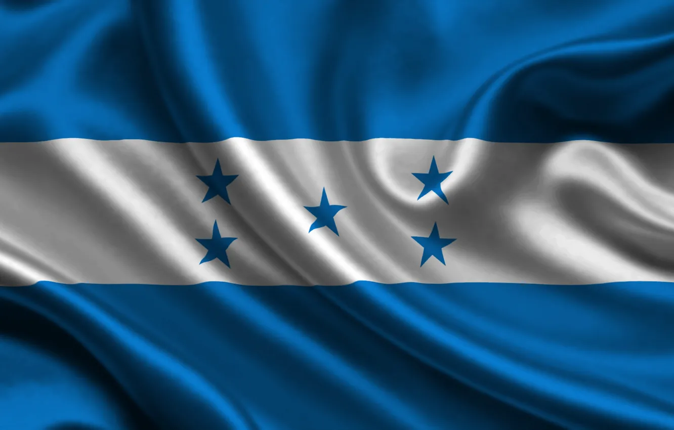 Фото обои Флаг, Текстура, Flag, Honduras, Республика Гондурас, Гондурас