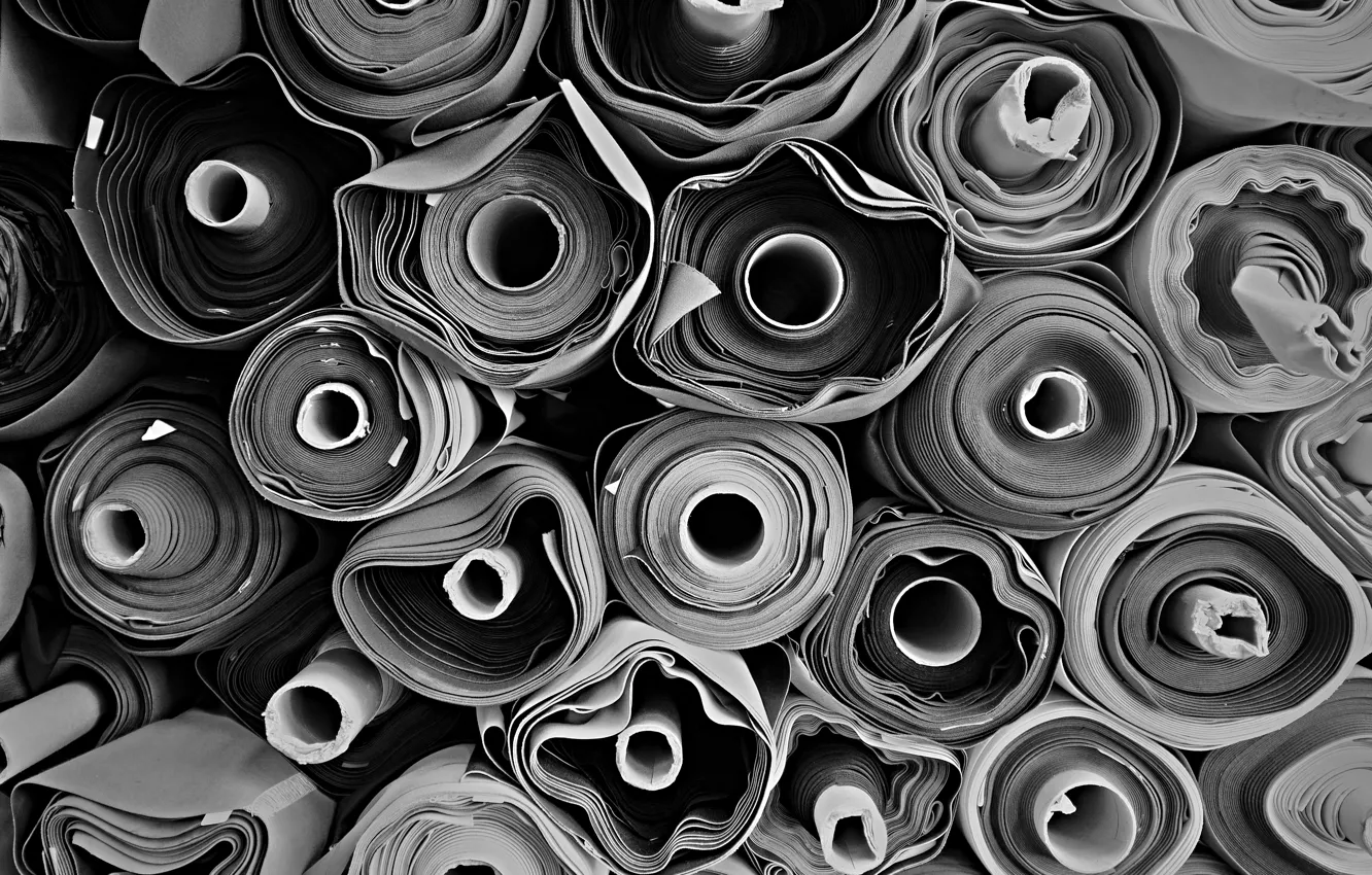 Фото обои pattern, black and white, material, sheets, b/w, matter, raw material, textile