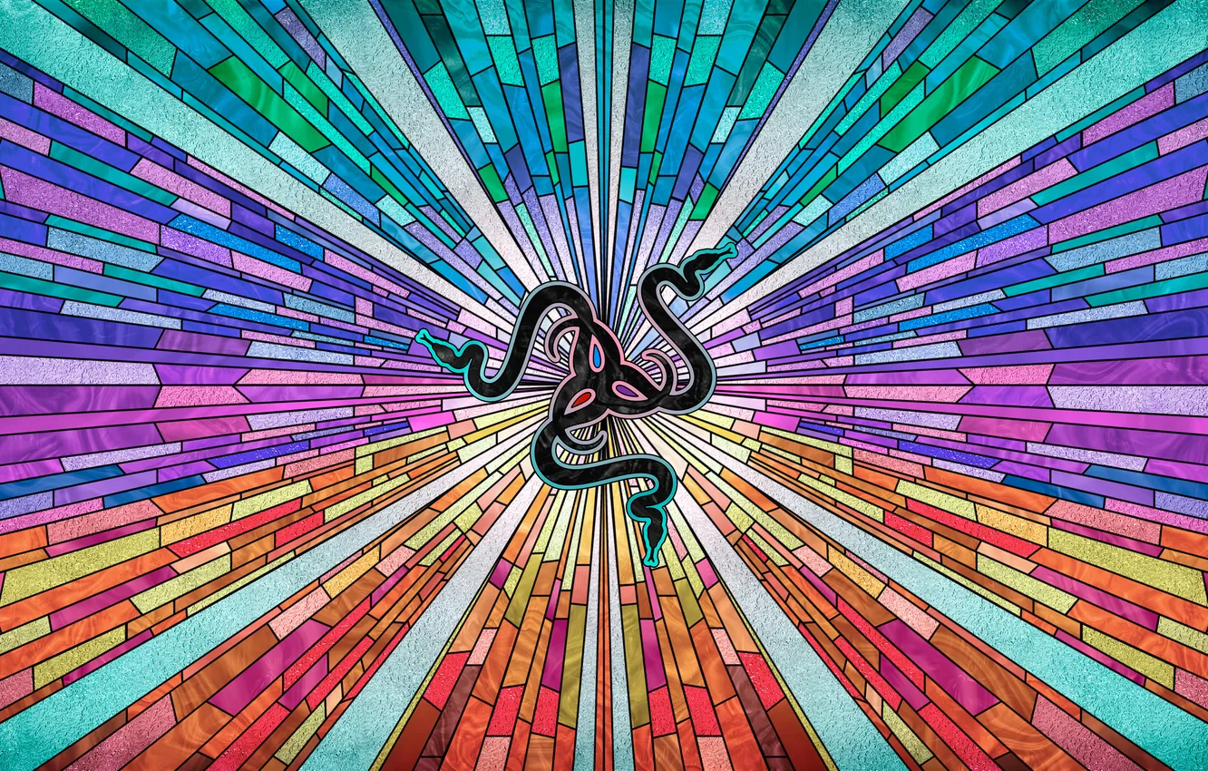 Фото обои стекло, абстракция, Razer