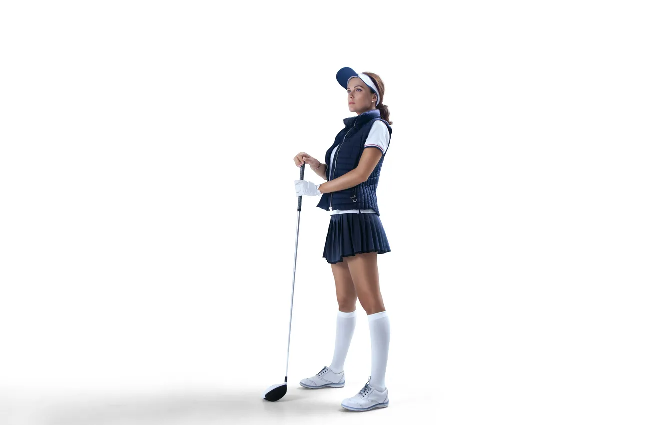 Фото обои girl, golf, sports, golf course, golfer