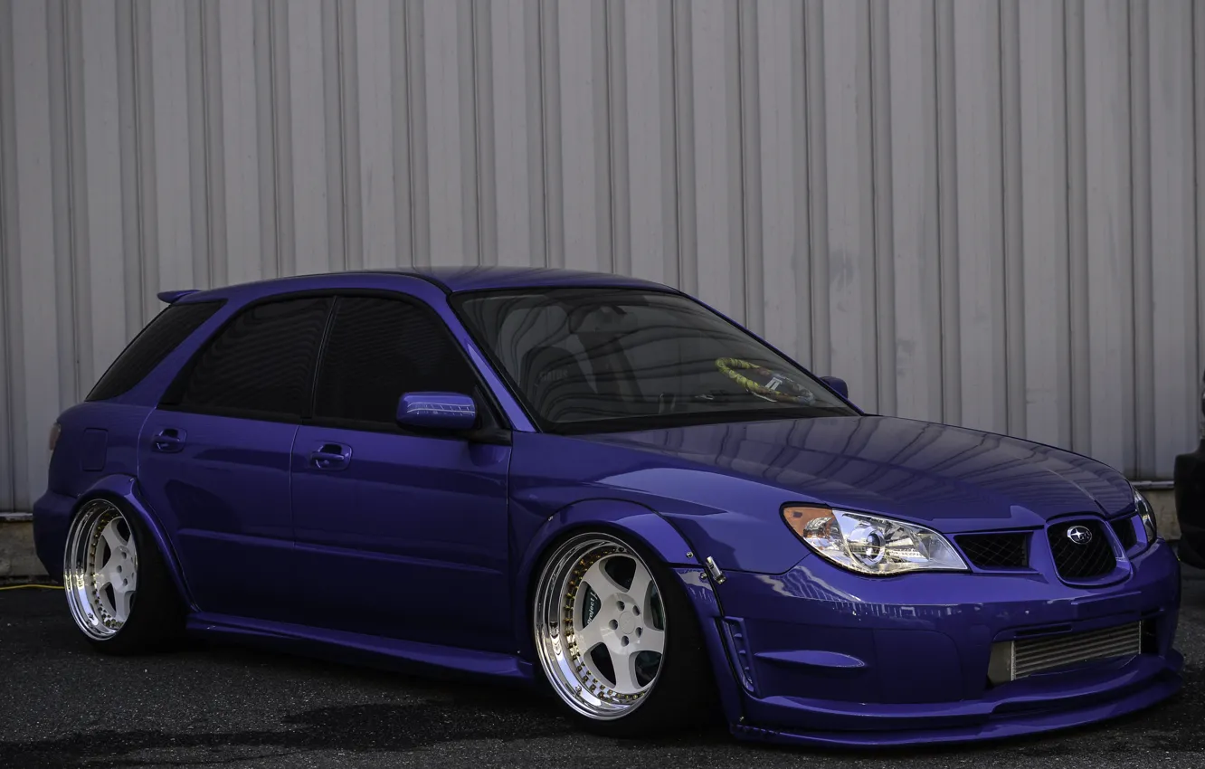 Фото обои Subaru, Impreza, JDM, Stance, Low, BellyScrapers, Rotiform