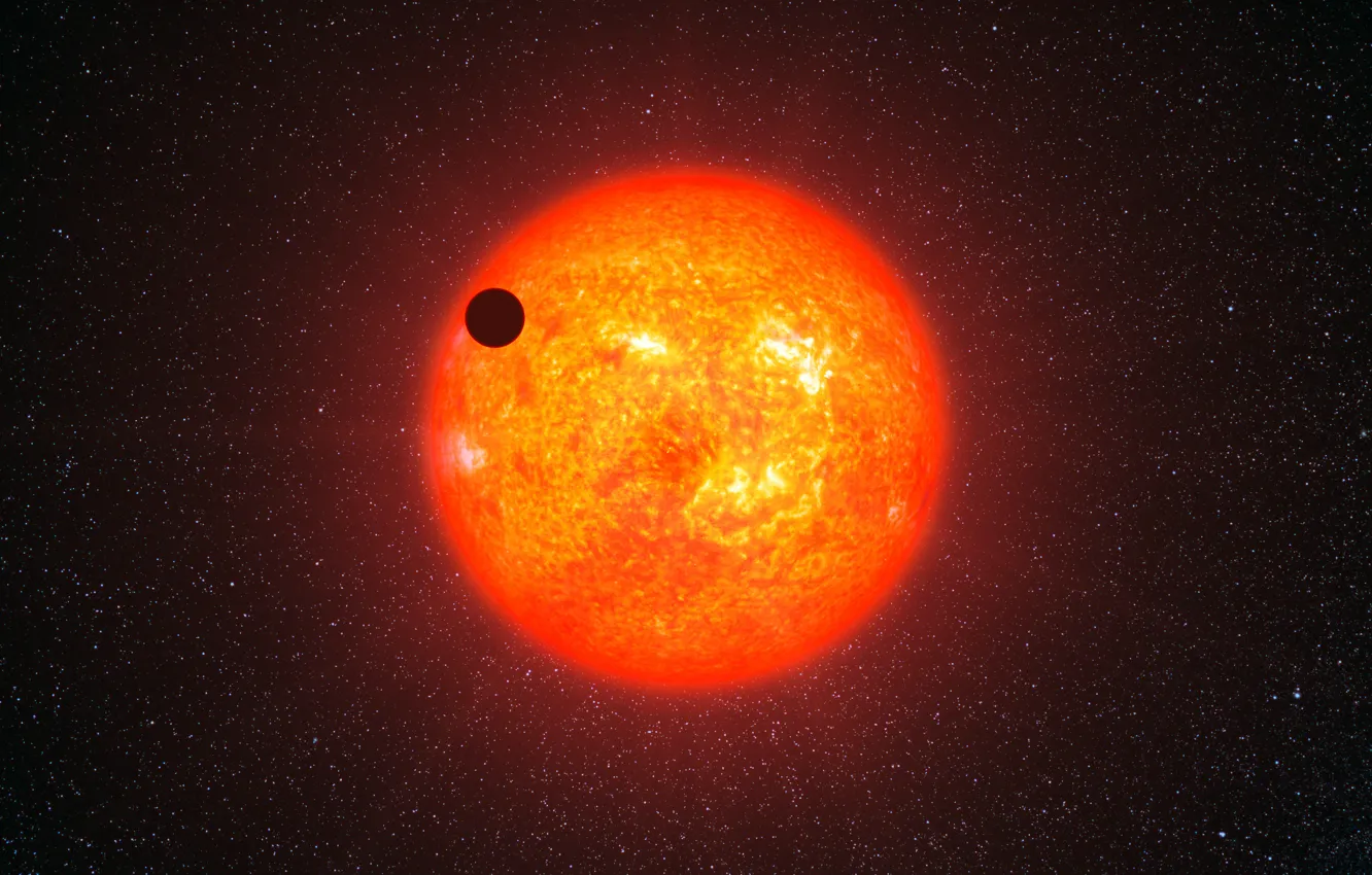Фото обои звезда, планета, GJ 1214b