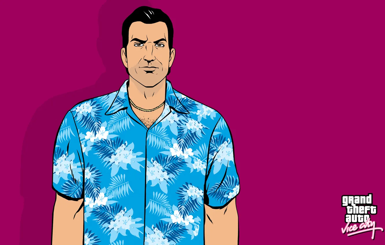 Фото обои GTA, Rockstar, Tommy Vercetti, Grand Theft Auto, Vice City