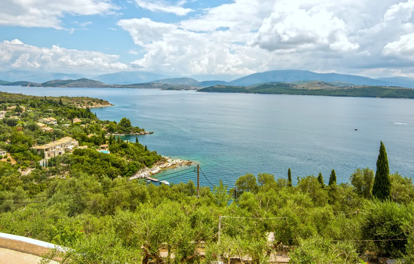 Фото обои море, sea, греция, greece, corfu, корфу, kerasia