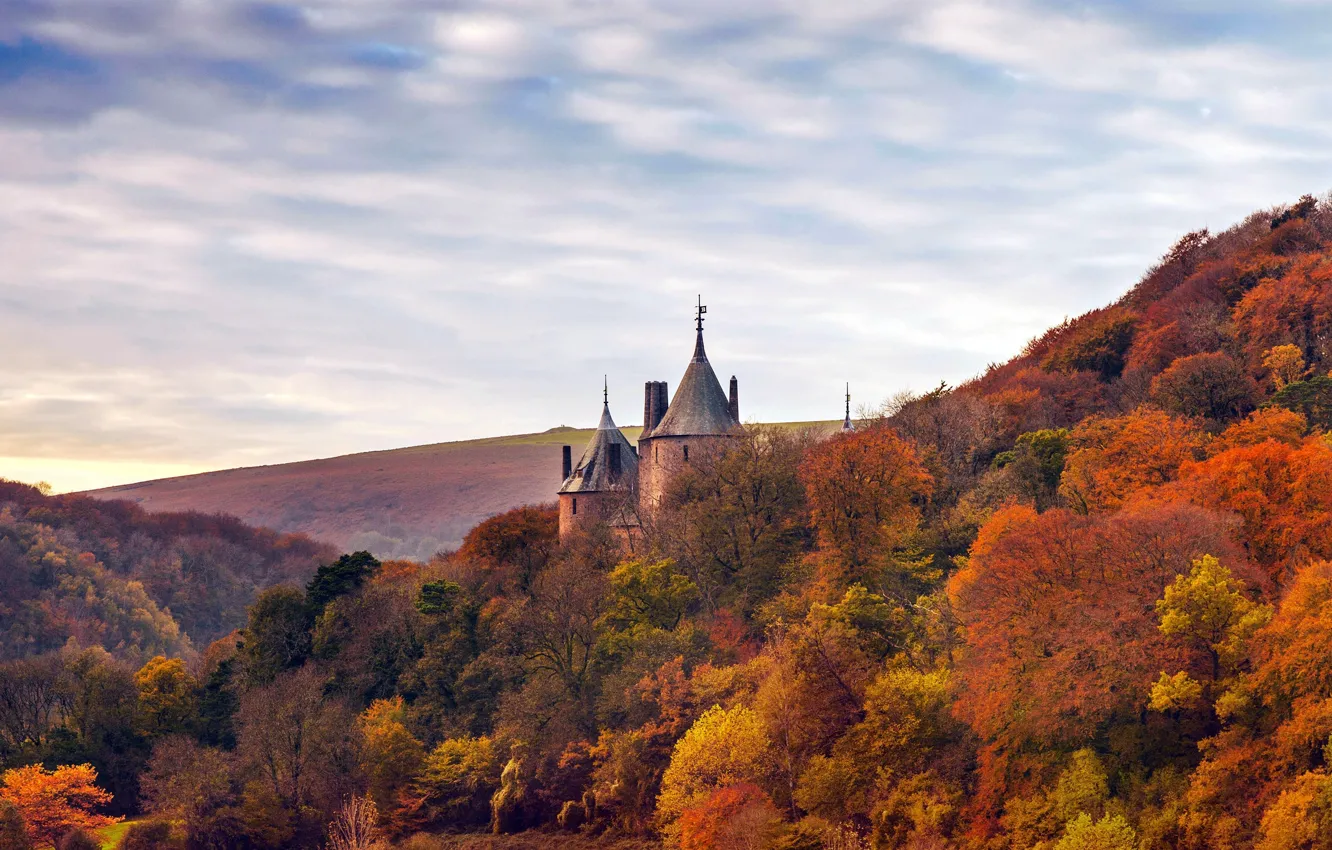 Фото обои Великобритания, Уэльс, Wales, Cardiff, Кардифф, Костел Кох Тонгвинлейс, Castell Coch Tongwynlais