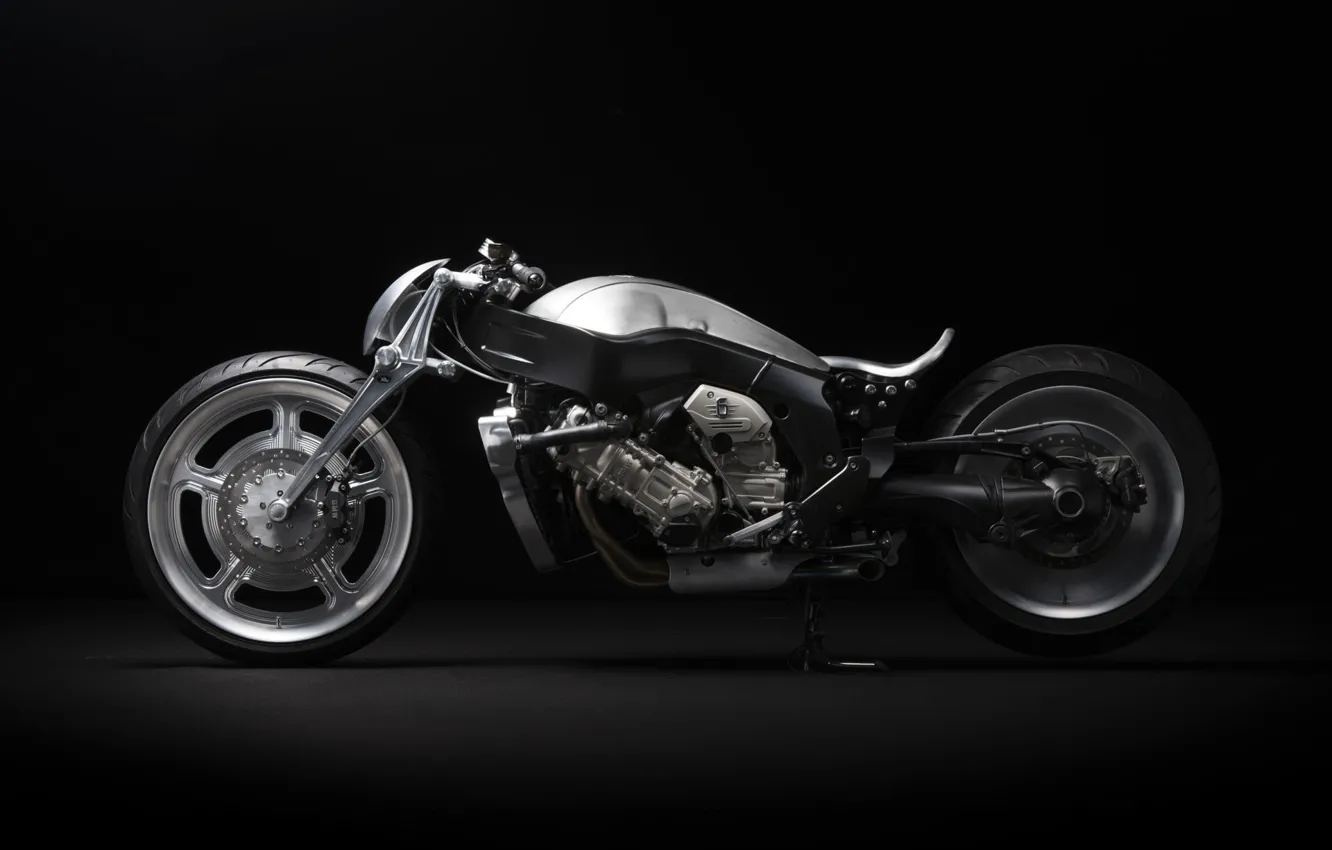 Фото обои концепт, мотоцикл, Тёмный фон, BMW k1600 custom