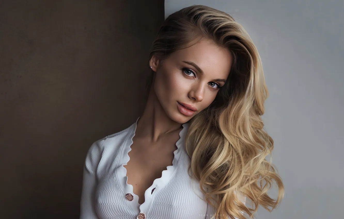 Фото обои длинные волосы, eyes, smile, pretty, lips, Станислав Пучковский
