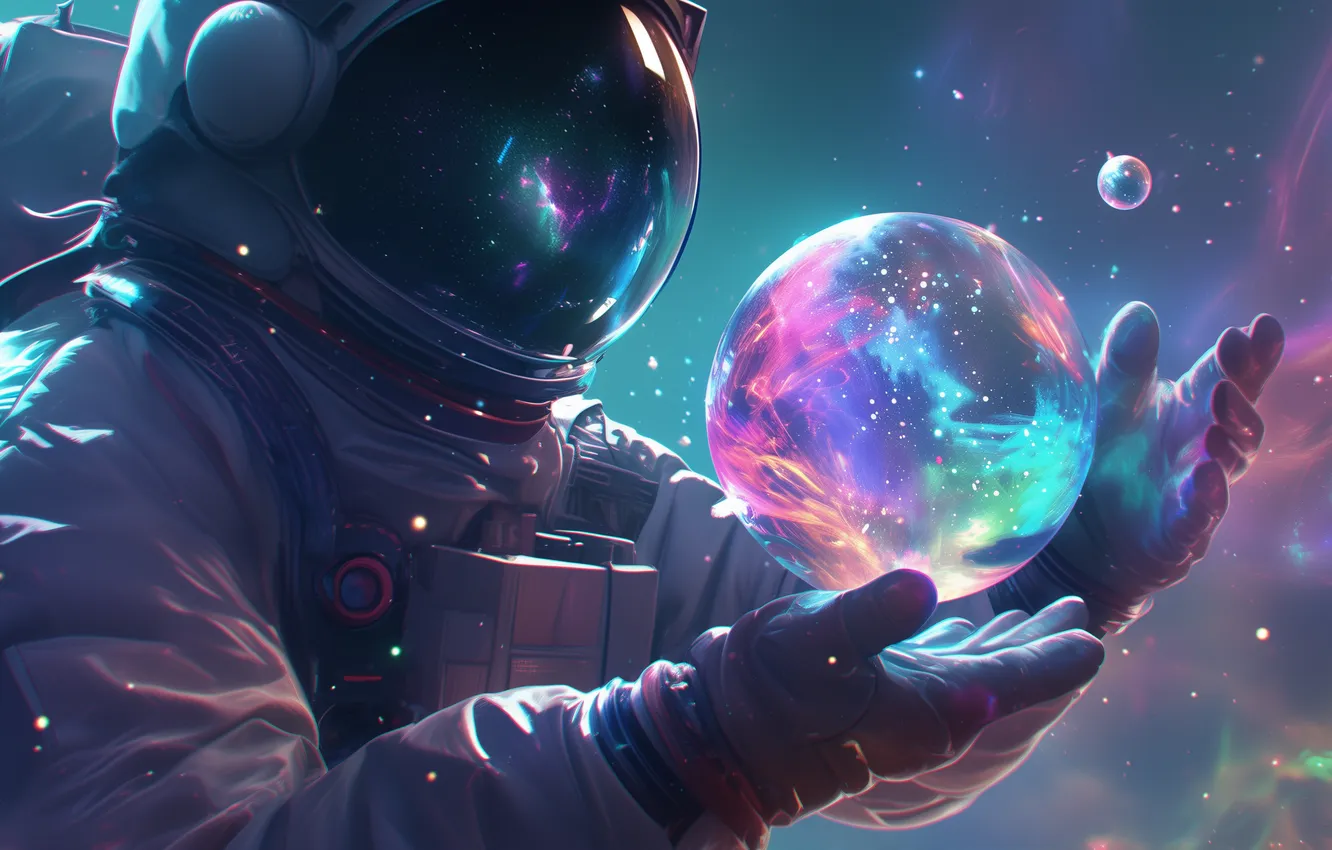 Фото обои космос, вселенная, космонавт, арт, space, астронавт, austronaut