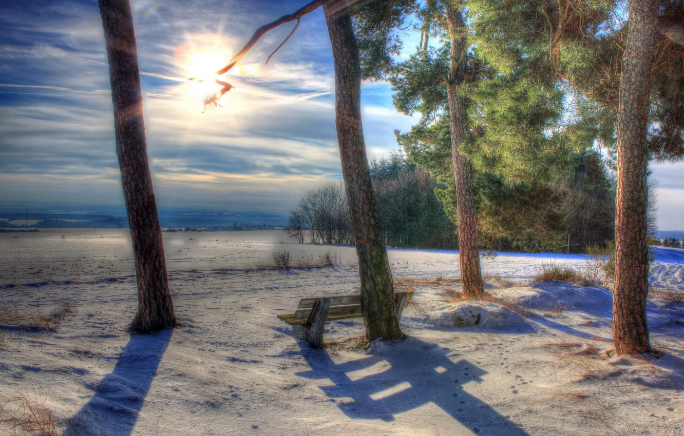 Фото обои пейзаж, Зима, Германия, Ландкерн