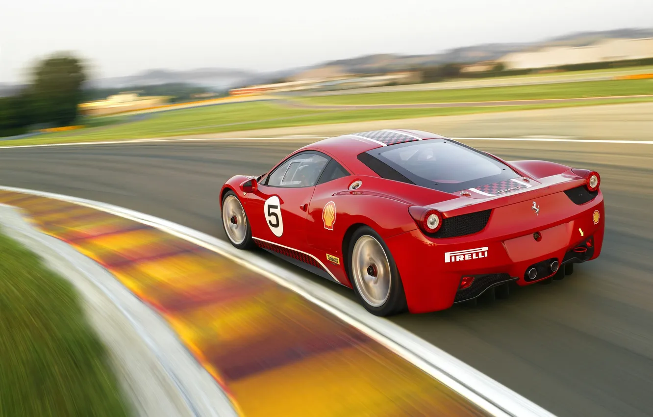 Фото обои красный, скорость, Феррари, Maranello, Ferrari 458, Маранелло