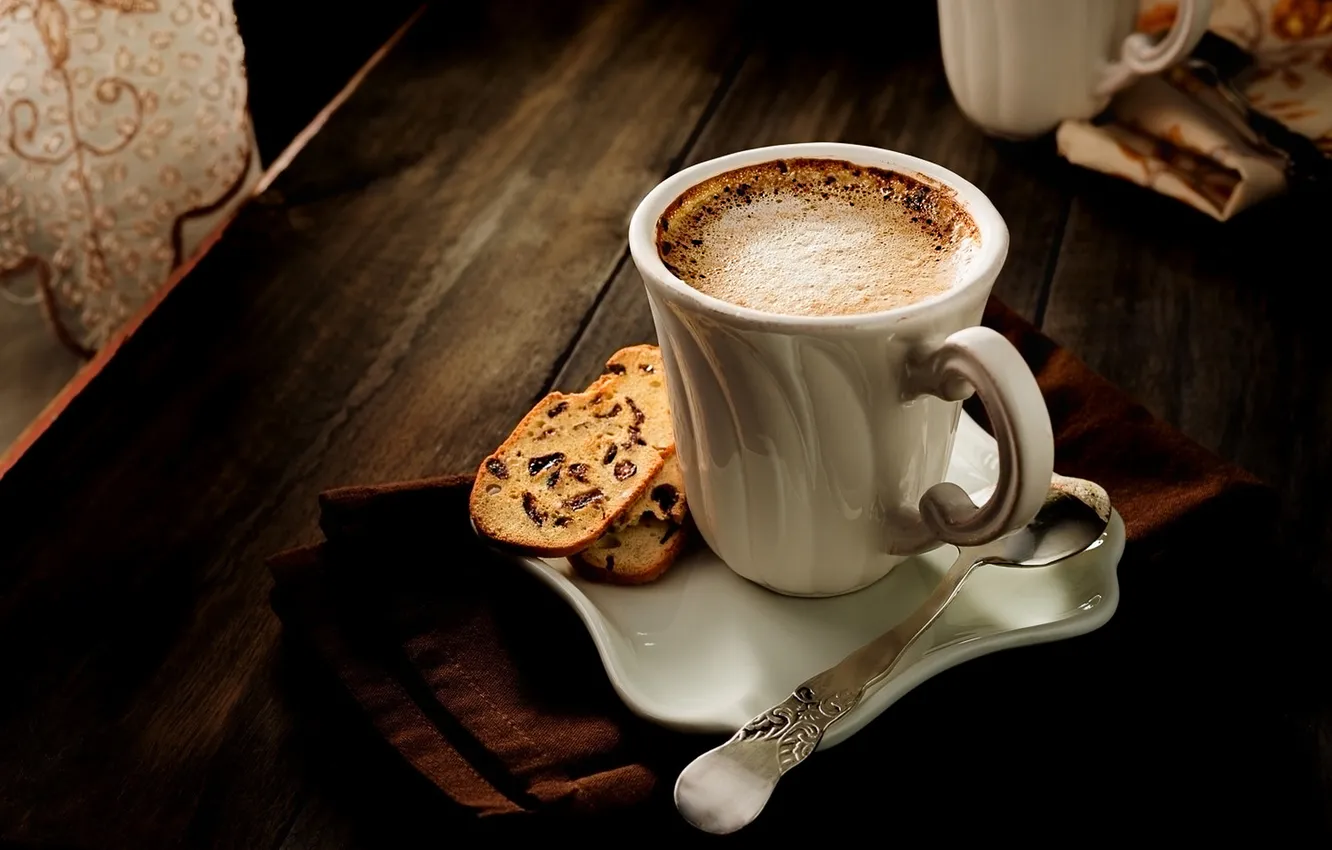 Фото обои доски, кофе, чашка