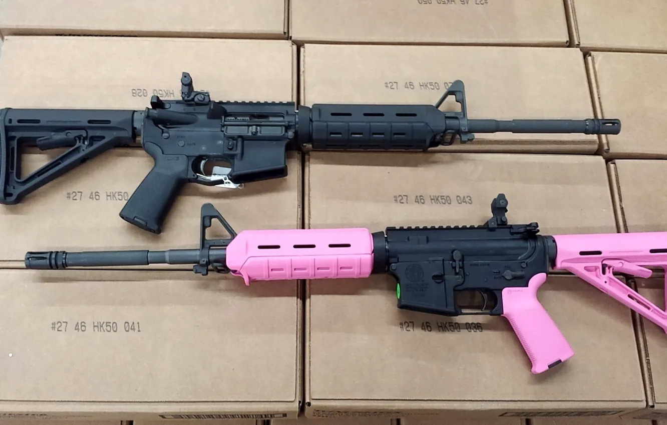 Фото обои pink, assault rifle, AR15, magpul