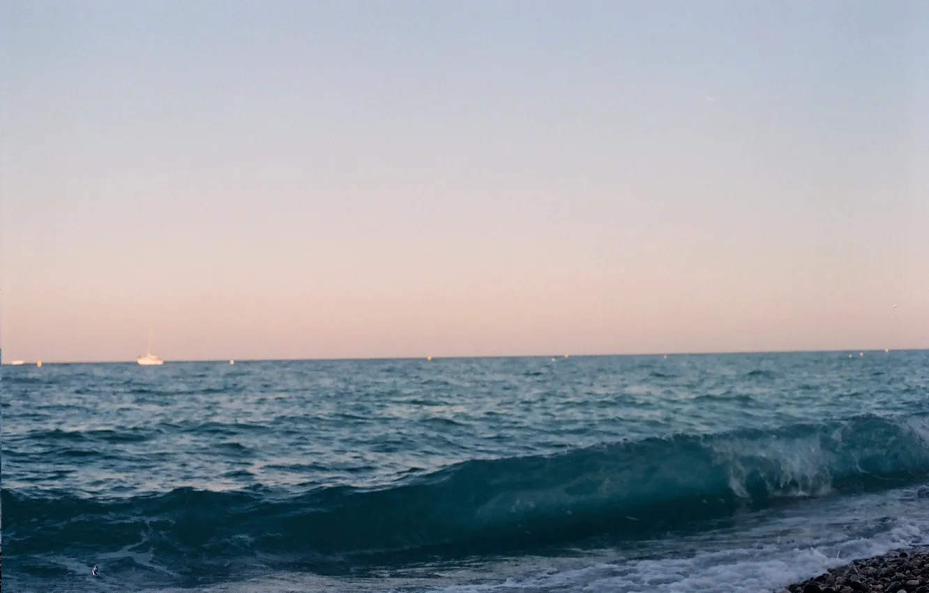 Фото обои море, пляж, Франция, Ницца