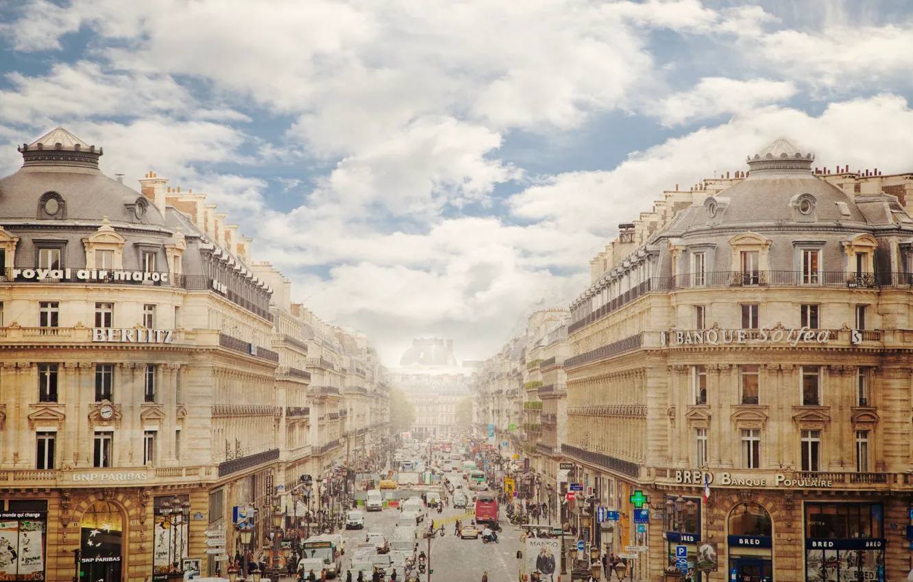 Фото обои Paris, street, people, cityscape, everyday life, urban scene, Frances, Opera Garnier