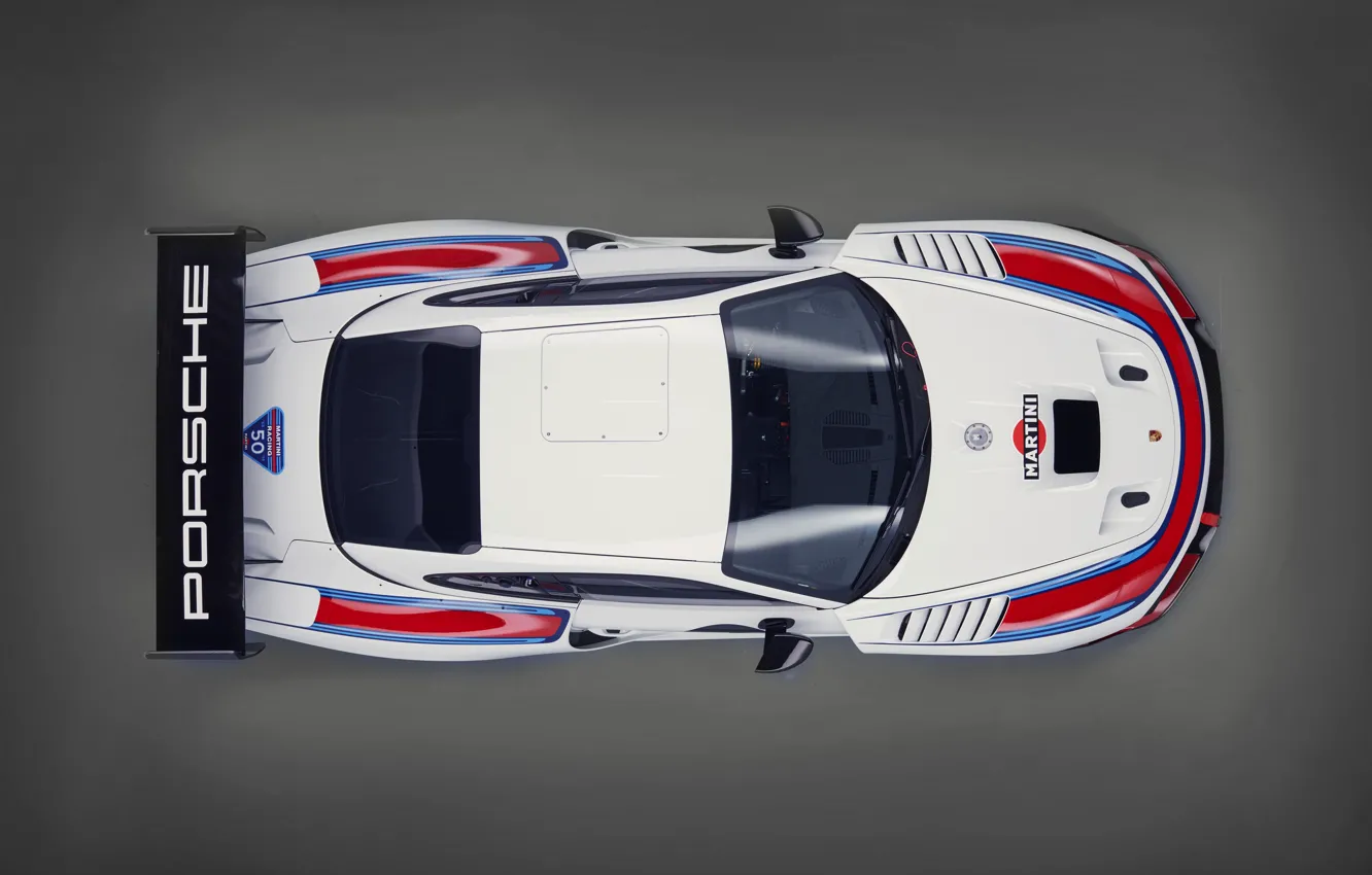 Фото обои Porsche, вид сверху, 2018, 935, юбилейная спецсерия