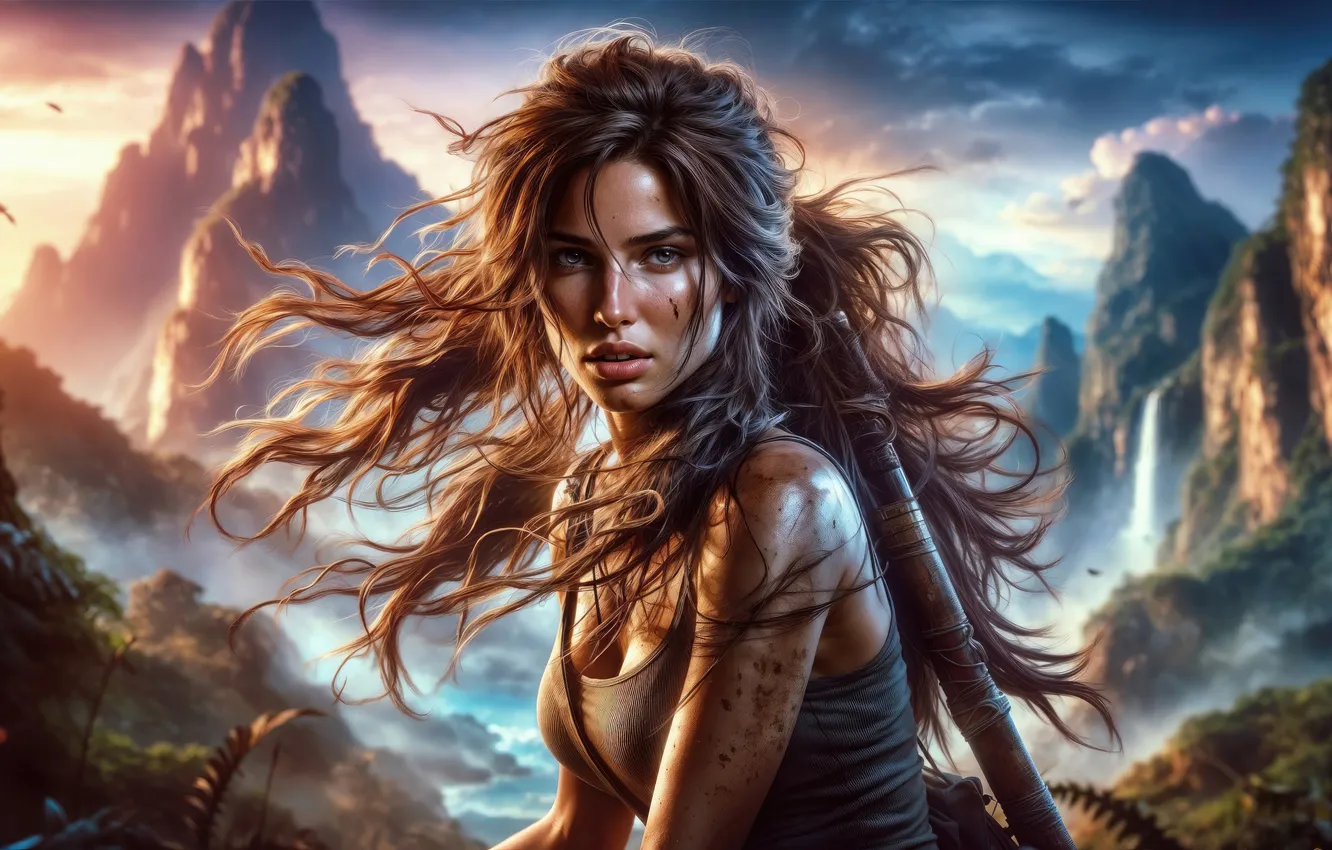 Фото обои lara, croft, stunning