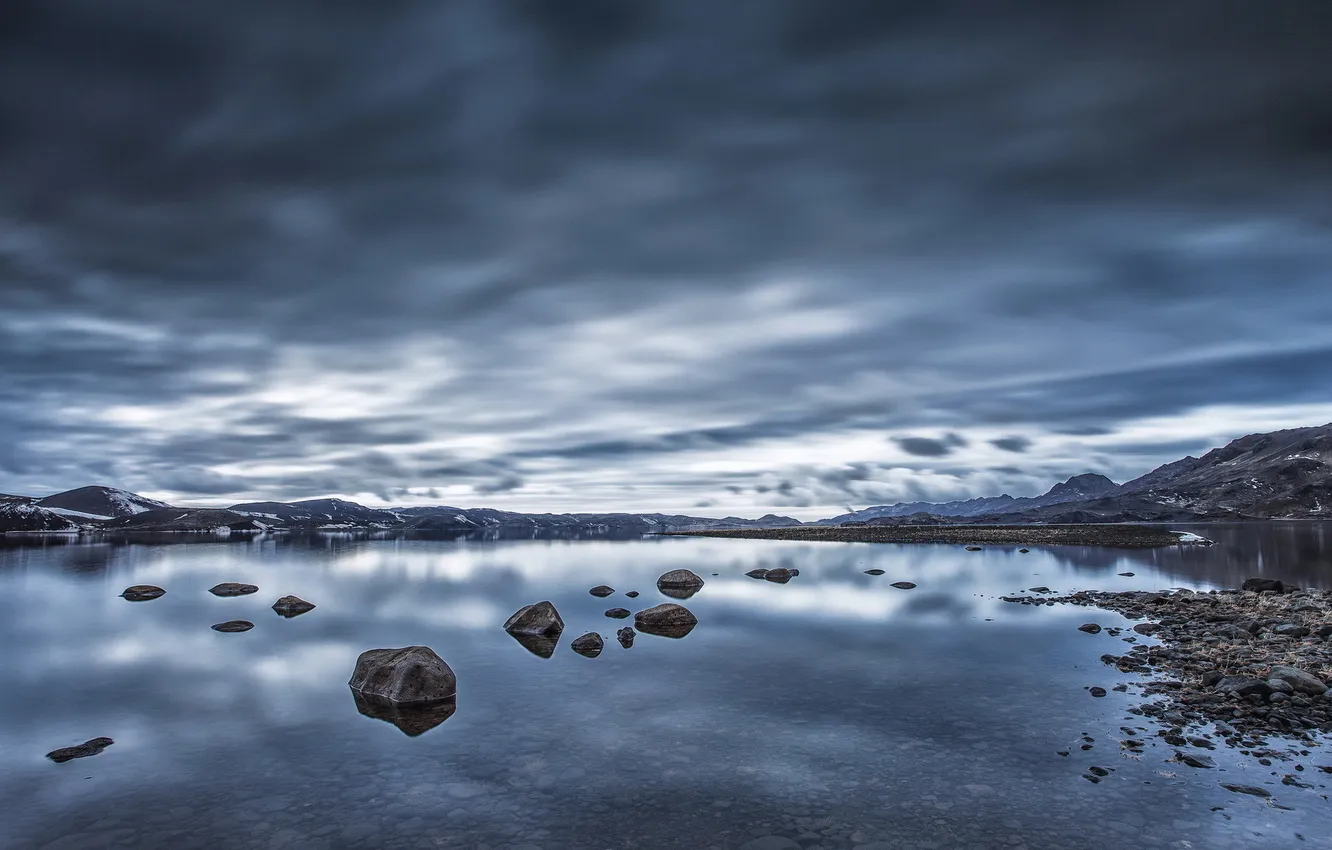Фото обои пейзаж, озеро, Lake Kleifarvatn