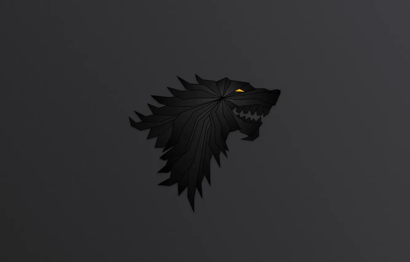 Фото обои волк, минимализм, лого, logo, герб, minimalism, wolf, Игра Престолов