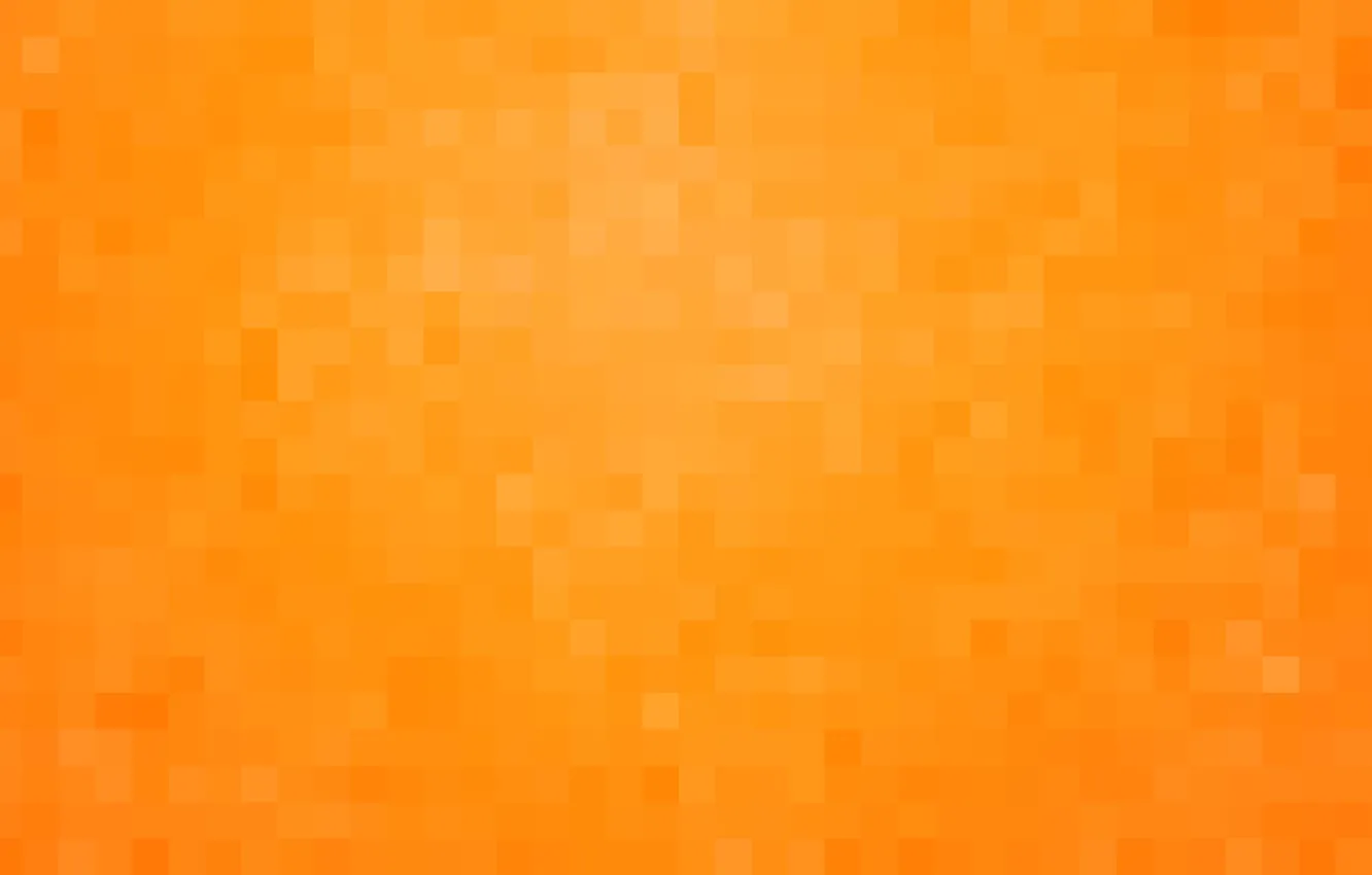 Фото обои оранжевый, фон, обои, пиксели, квадрат