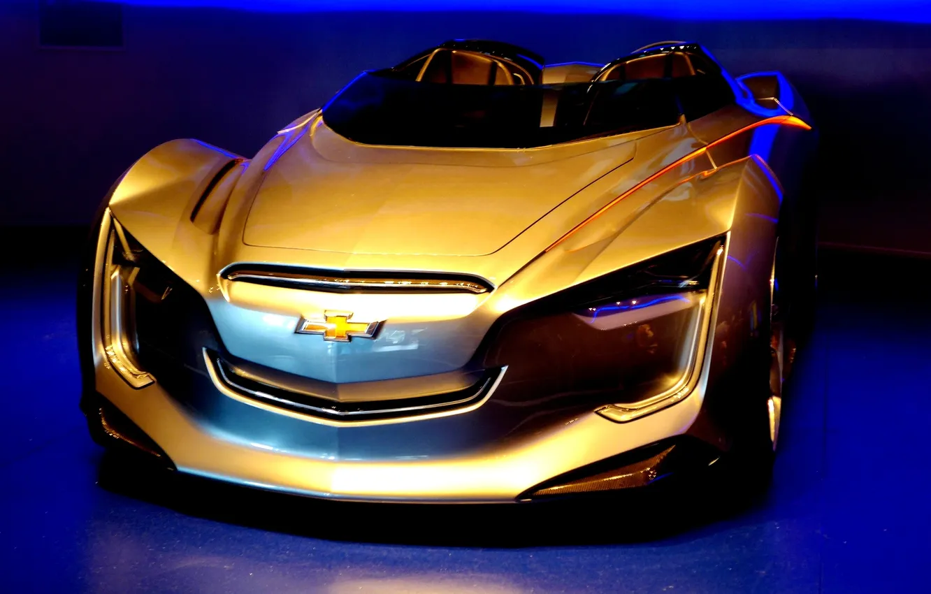Фото обои фары, спорткар, экспрессивный аэродинамичный дизайн кузова, roadster concept, Chevrolet Miray