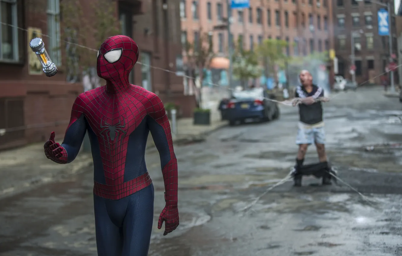 Фото обои spider man, Andrew Garfield, Paul Giamatti, the amazing spider man 2